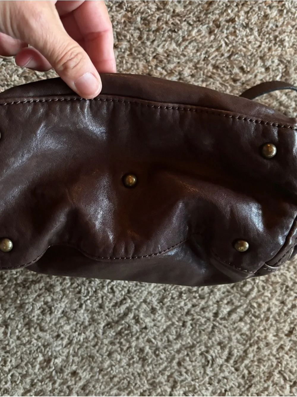 Patricia Nash Women's Distressed Leather Crossbody Bag - Dark Brown